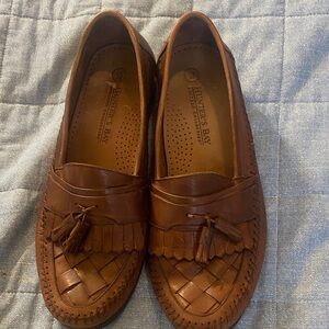 Men's Brown Woven Tassel Slip-On Loafers